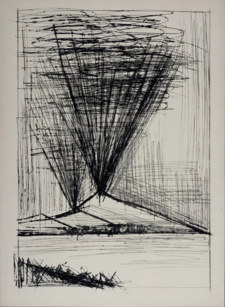 Drypoint Buffet - L'éruption du Vésuve, 1959