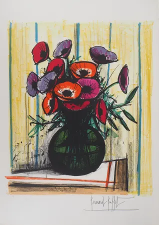 Lithograph Buffet - Les anémones