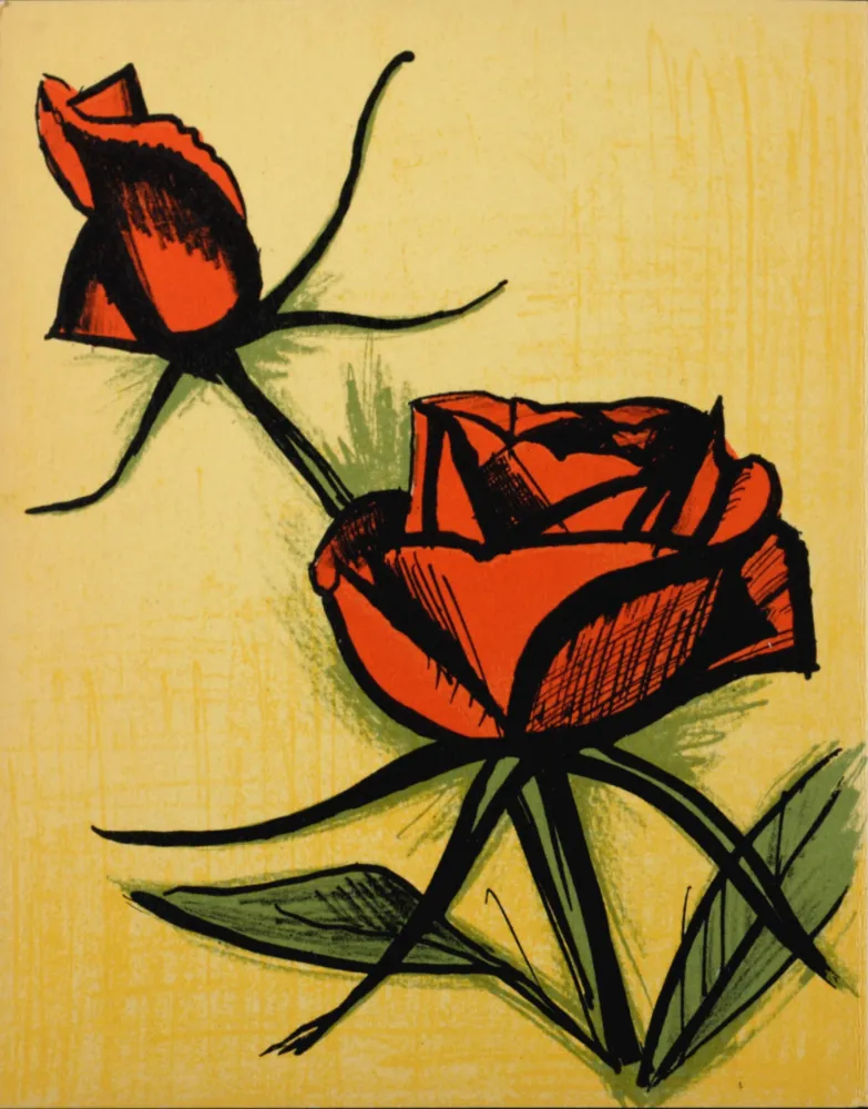 Lithograph Buffet - Les Fleurs, 1979