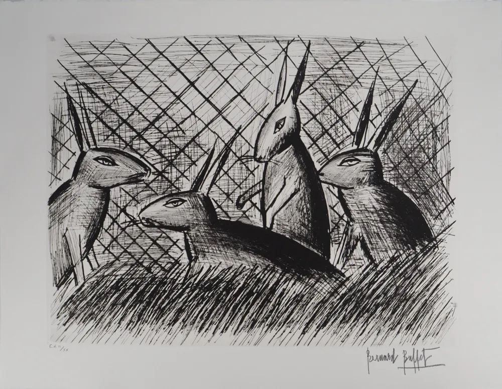 Etching Buffet - Les lapins