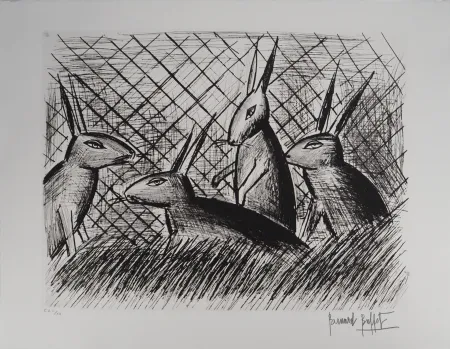 Etching Buffet - Les lapins