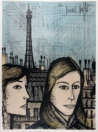 Lithograph Buffet - Les Parisiennes, 1958