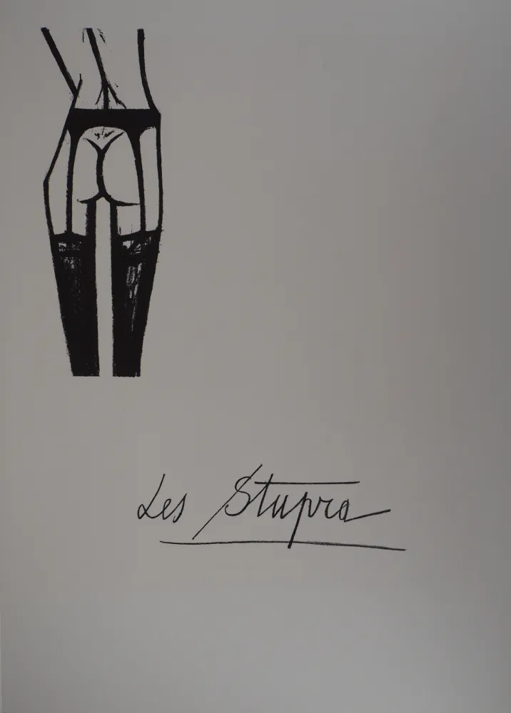 Lithograph Buffet - Les Stupra, les jarretelles