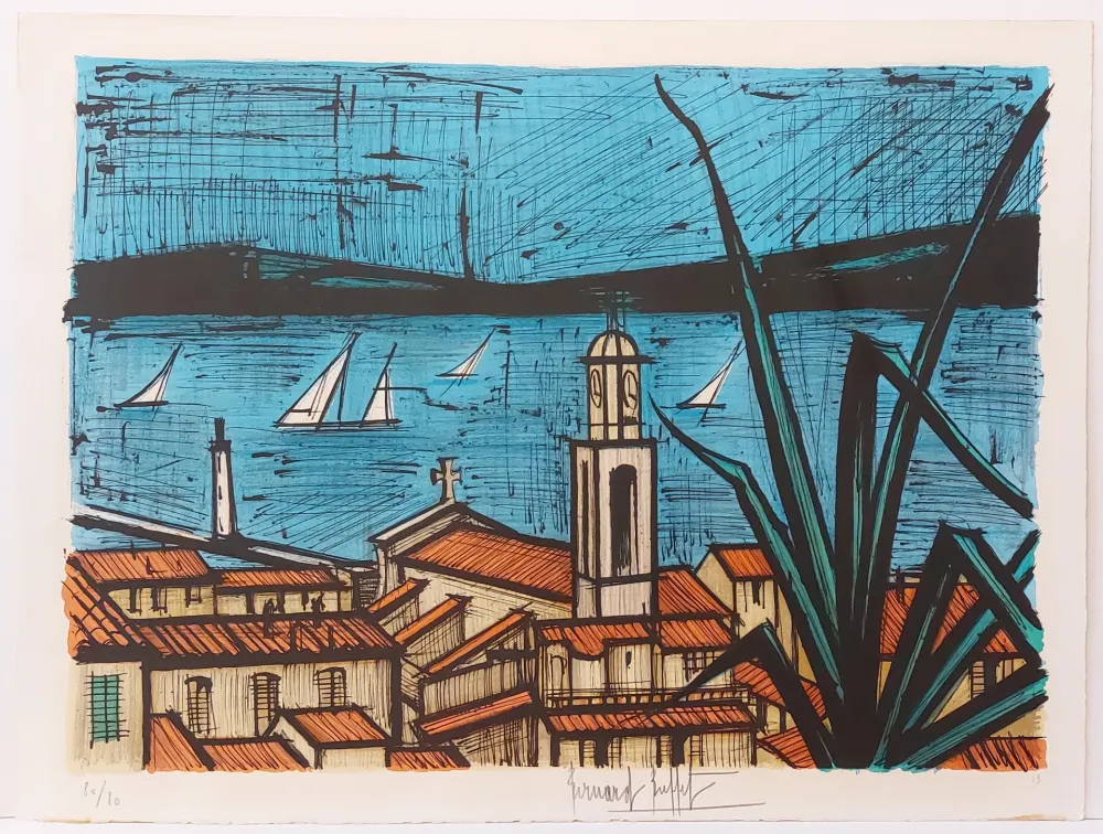 Lithograph Buffet - Les Toits de Saint-Tropez 