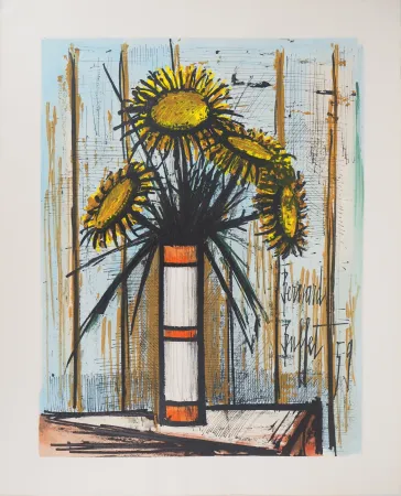 Lithograph Buffet - Les tournesols