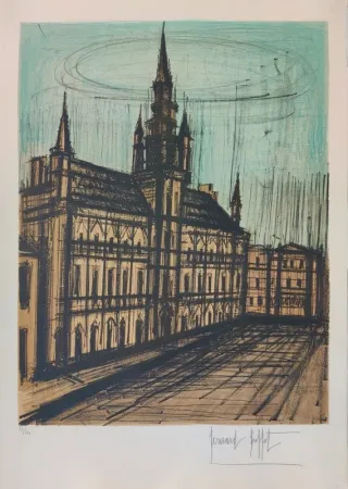 Lithograph Buffet - L’Hôtel de ville de Bruxelles 