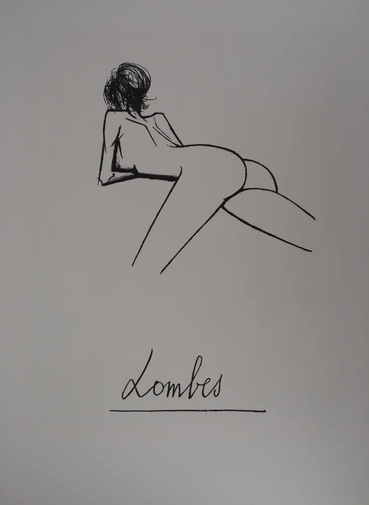 Lithograph Buffet - Lombes, nu allongé