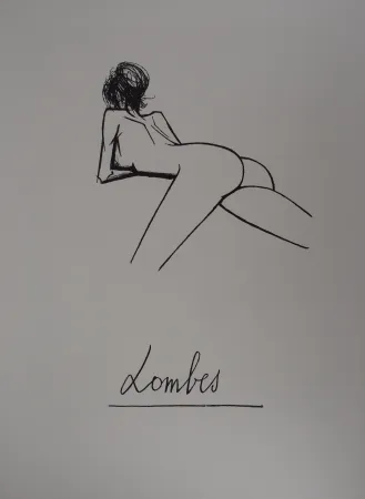 Lithograph Buffet - Lombes, nu allongé