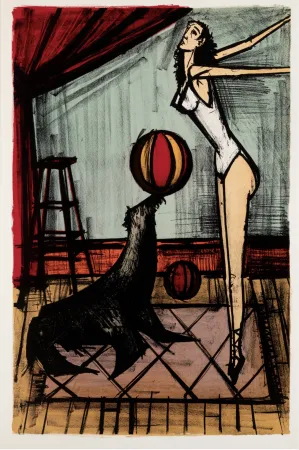 Lithograph Buffet - L'Otarie, 1968