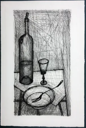 Engraving Buffet - Nature morte pour Recherche de la Purété (1953)