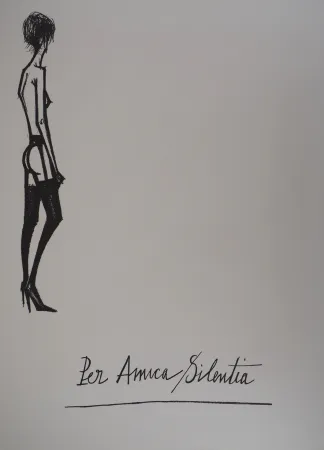 Lithograph Buffet - Nu en jarretelles, Per Amica Silentia