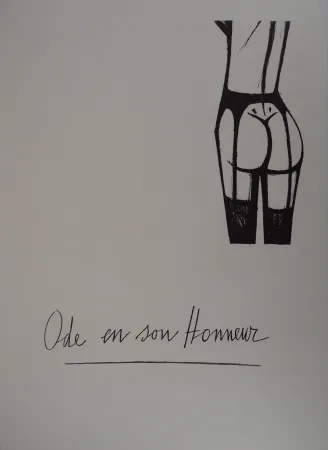 Lithograph Buffet - Ode en son honneur, les jarretelles