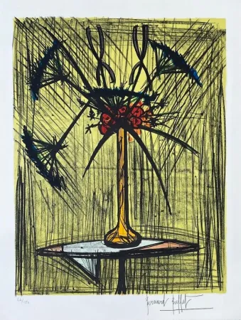 Lithograph Buffet - Ombelles et Iris 