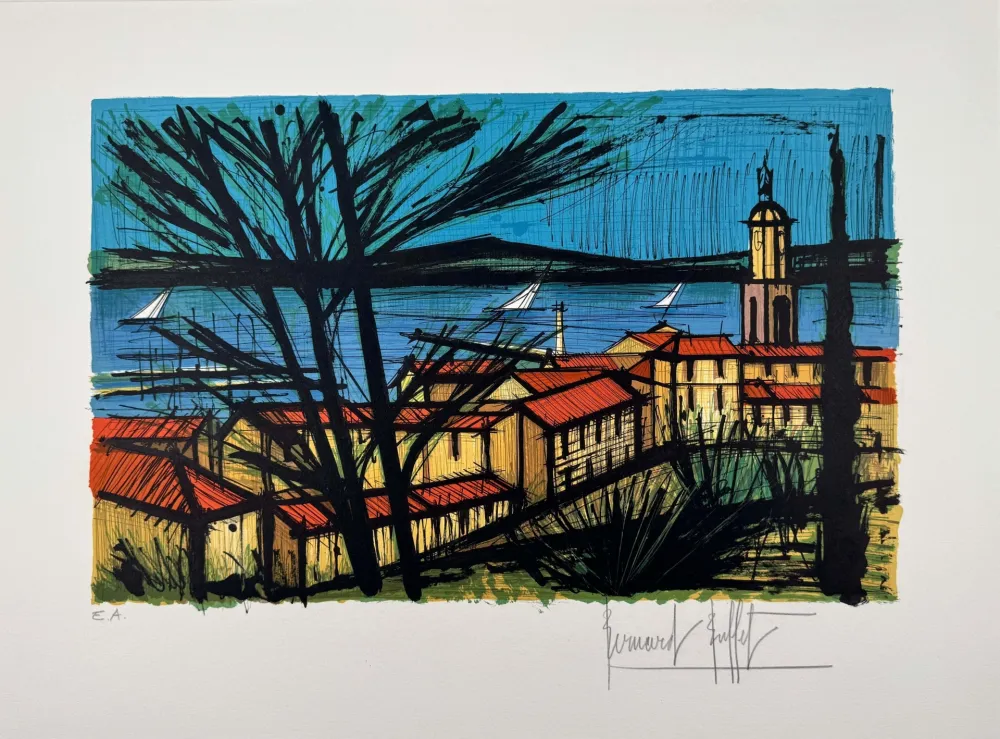 Lithograph Buffet - Panorama de Saint-Tropez 