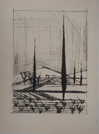 Etching Buffet - Paysage Italien