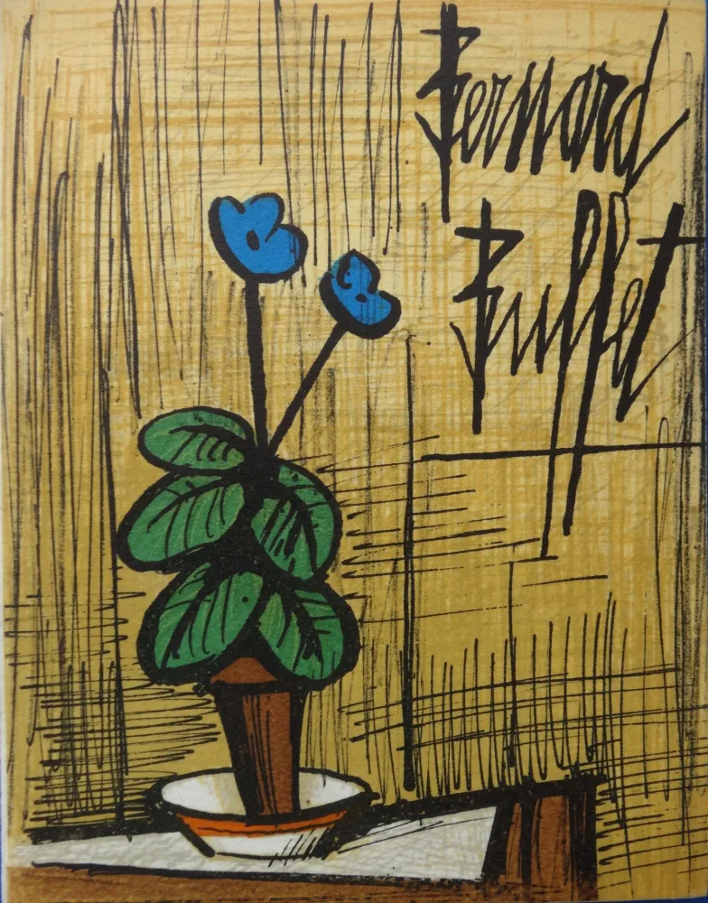 Lithograph Buffet - Petite primevère bleue