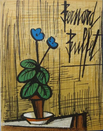 Lithograph Buffet - Petite primevère bleue