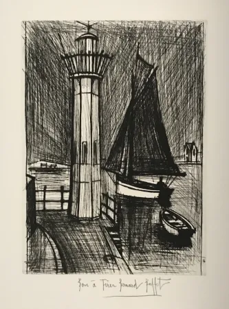 Drypoint Buffet - Phare et Bateau de Peche