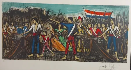 Lithograph Buffet - Prise de la Bastille