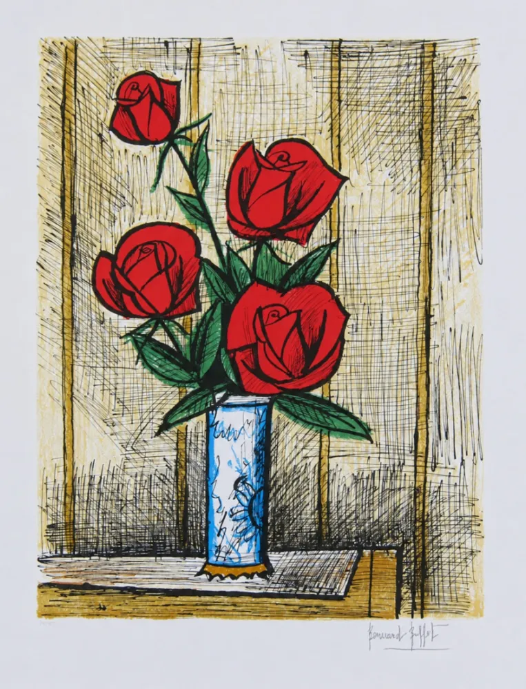 Lithograph Buffet - Roses