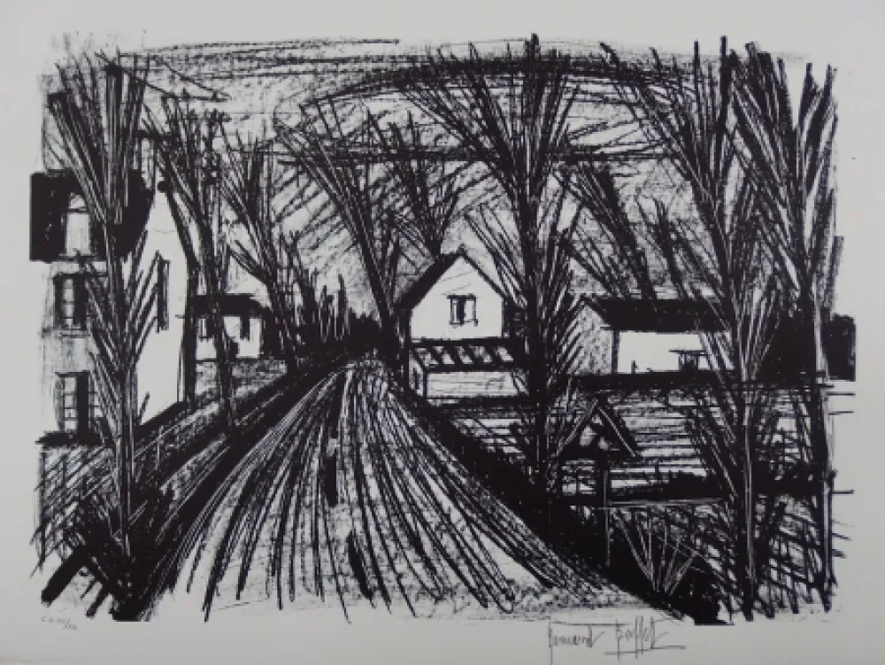 Lithograph Buffet - Route de campagne
