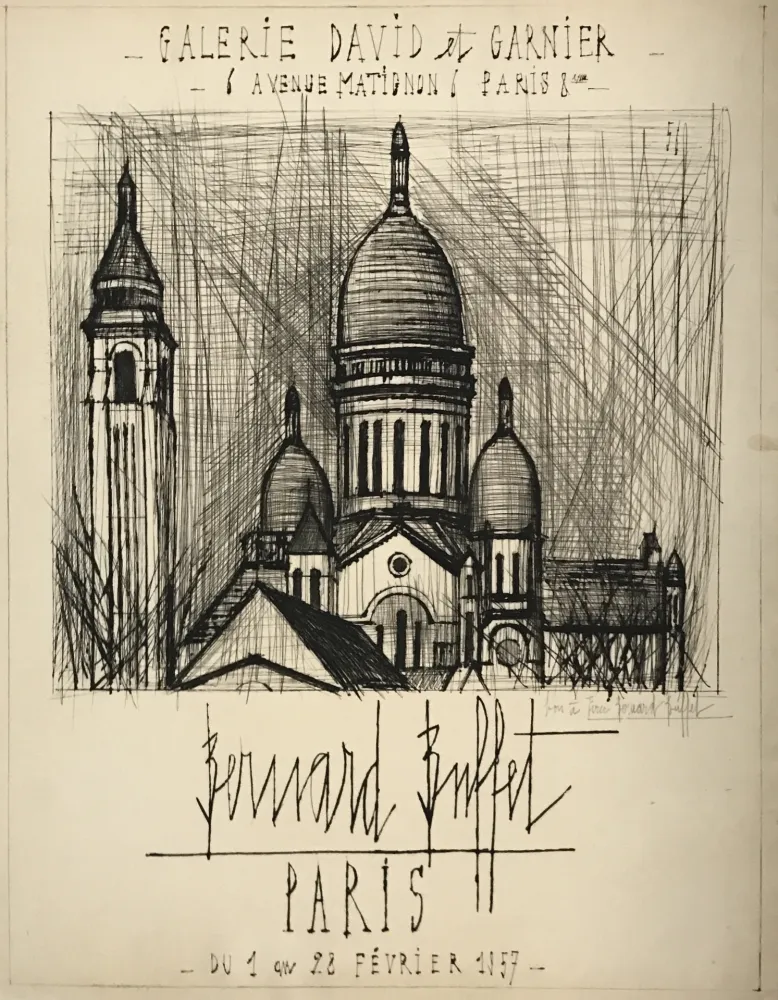 Etching Buffet - Sacre-Coeur, Paris