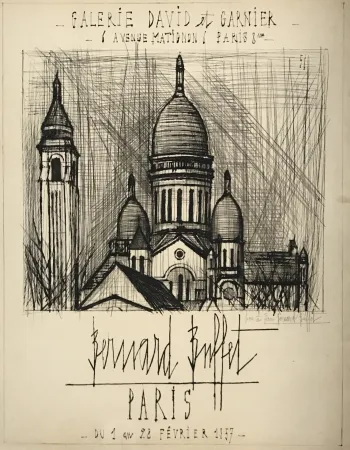 Etching Buffet - Sacre-Coeur, Paris