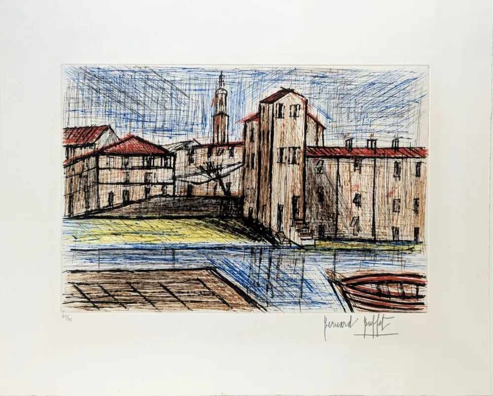 Etching Buffet -  Saint-Tropez, la Ponche 