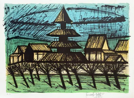 Lithograph Buffet - Temple Tō-ji, Kyoto