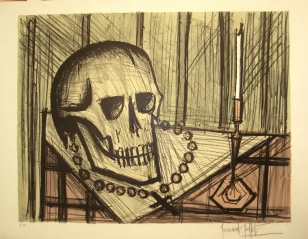 Lithograph Buffet - Vanité au crâne