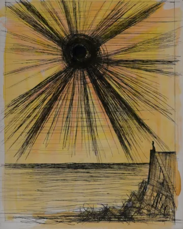 Etching Buffet - Voyages fantastiques de Cyrano de Bergerac, 1958