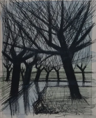 Etching Buffet - Voyages fantastiques de Cyrano de Bergerac, 1958