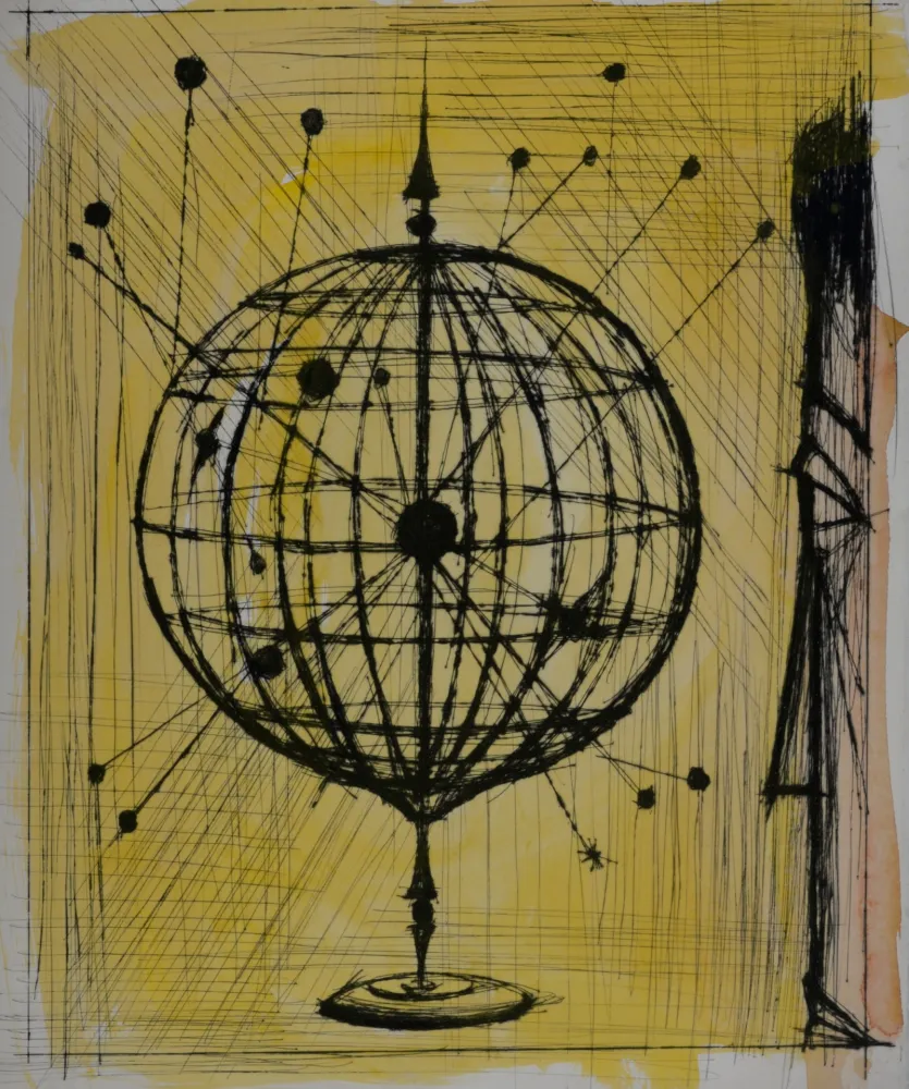 Etching Buffet - Voyages fantastiques de Cyrano de Bergerac, 1958