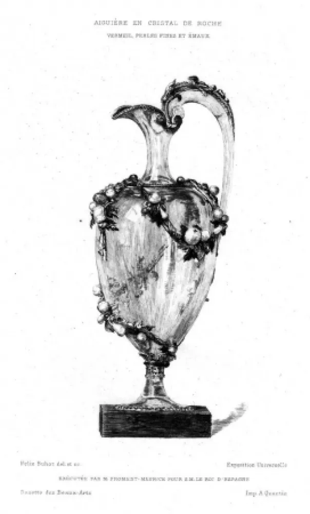 Etching Buhot - Aiguière en cristal de roche