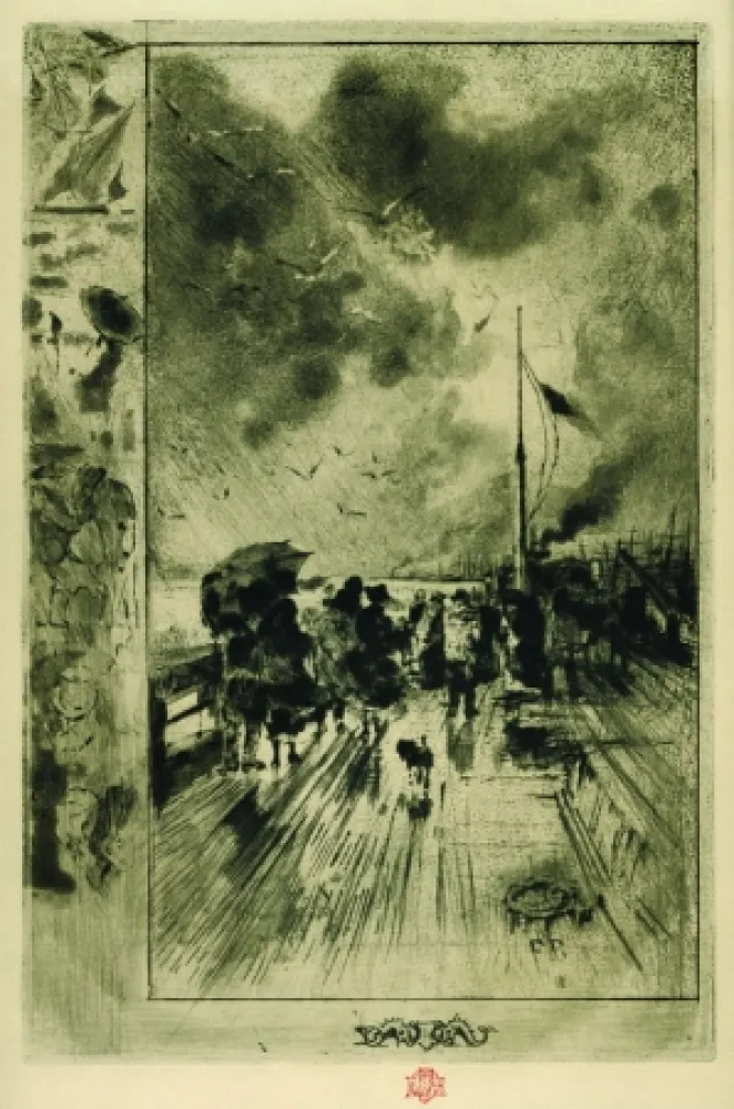 Engraving Buhot - Une Jeteé en Angleterre