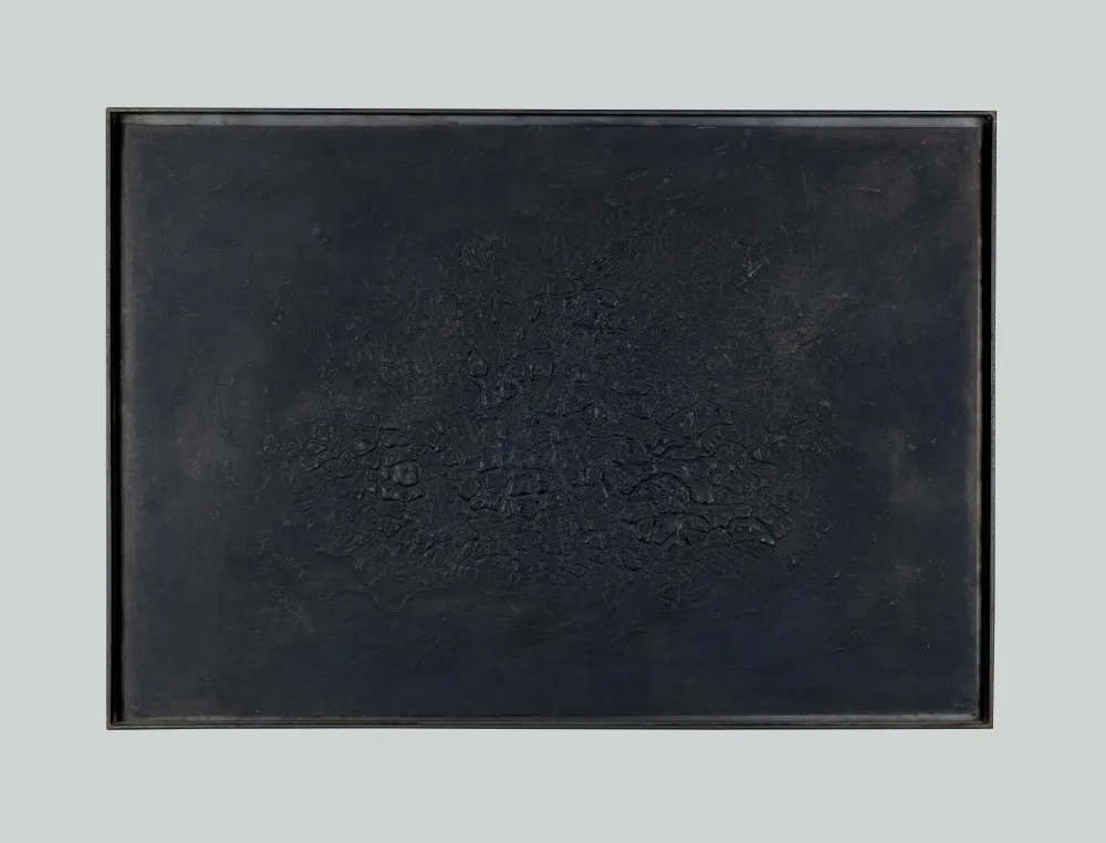 Etching And Aquatint Burri - Cretto Nero D