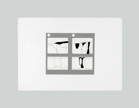 Screenprint Burri - Lettere A