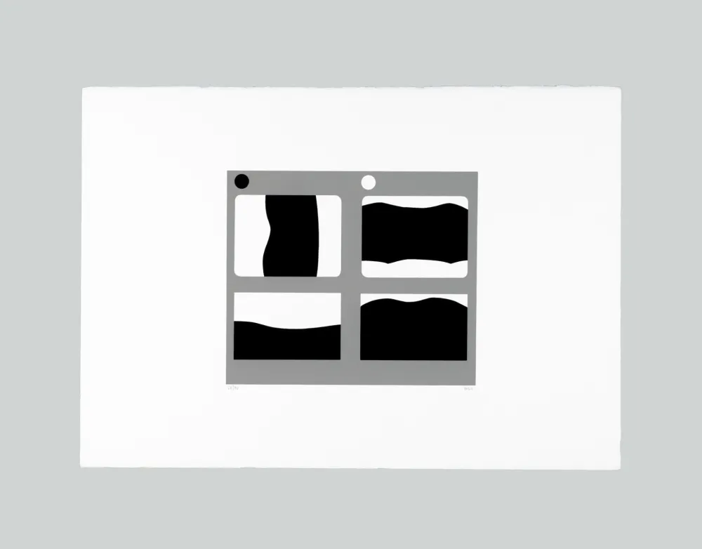 Screenprint Burri - Lettere C