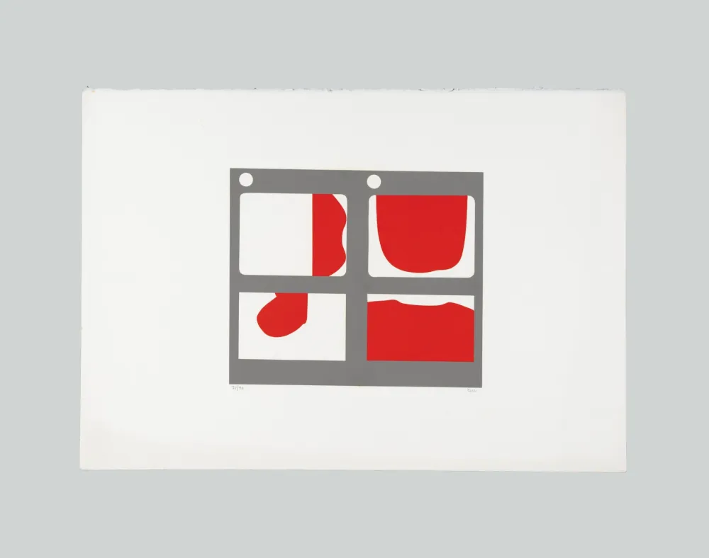 Screenprint Burri - Lettere E