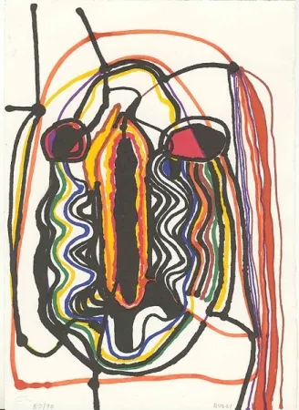 Lithograph Burri - Saffo