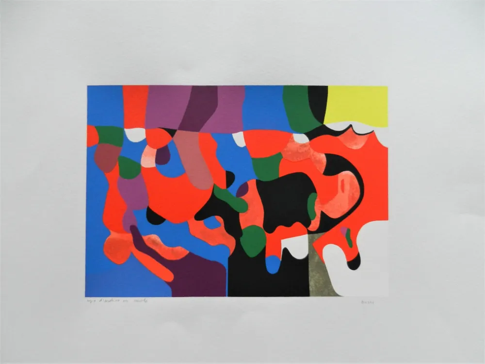 Screenprint Burri - Sestante 12