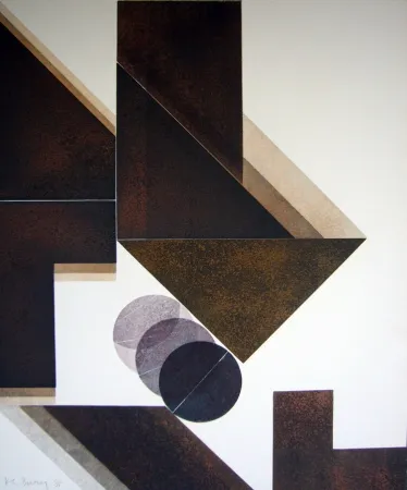 Etching And Aquatint Bury - Des idées et des ombres