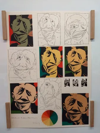Lithograph Bury - Hommage a Picasso