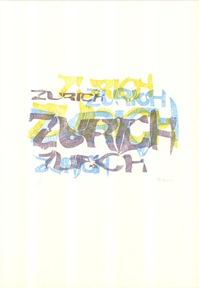 Lithograph Bury - Zurich