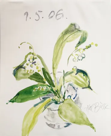 Monotype Busse - Hal Busse Female artist original watercolour