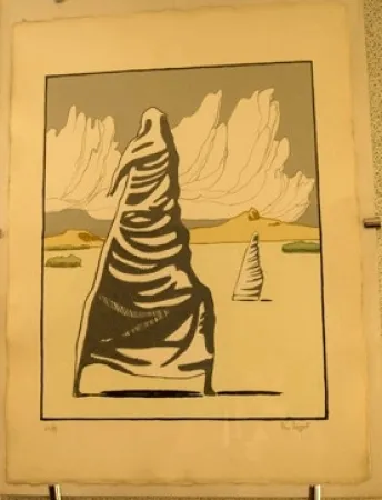 Lithograph Buzzati - I maghi d'autunno