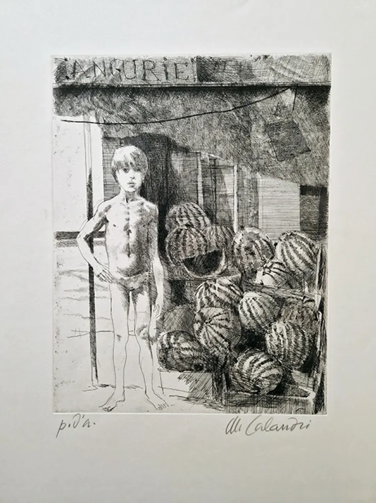 Engraving Calandri - Anguria