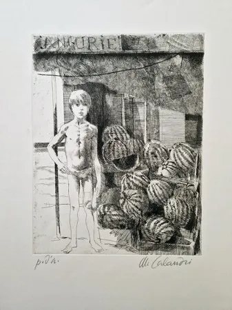 Engraving Calandri - Anguria