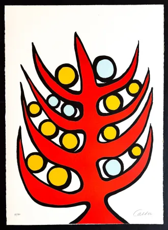 Lithograph Calder - Alexander Calder ( 1898 – 1976 ) – L’albero del bene e del male – color lithograph on paper – 1975