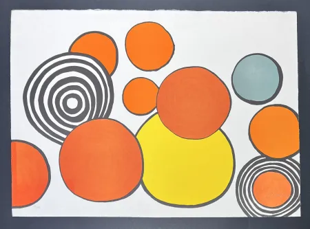 Lithograph Calder - Alexander Calder (1898–1976) - Taches de rousseurs from la mémoire élémentaire - color lithograph - 1976